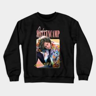 John J. Mellencamp /Retro 80s Fan Art Design Crewneck Sweatshirt